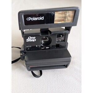 Vintage Polaroid One Step Close Up 600 Film Instant Camera Black Flash With Bag
